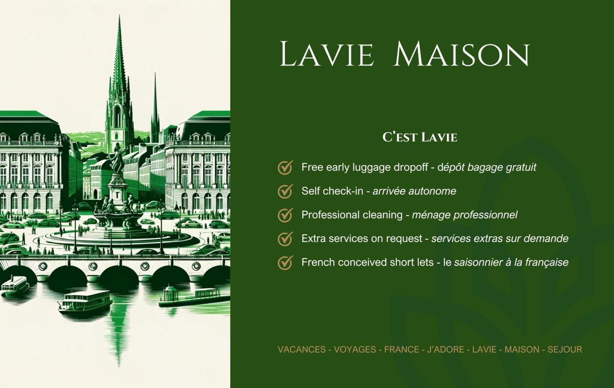 Lavie Maison Large Comfy Flat Bordeaux Dış mekan fotoğraf